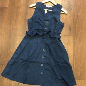 LOFT New w tags Vneck button down tie waist dress